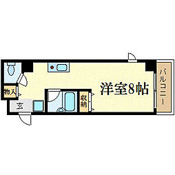 エミネンスコート瀬田 1Kの間取図画像