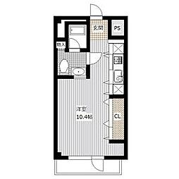S‐FLATII 3階ワンルームの間取り
