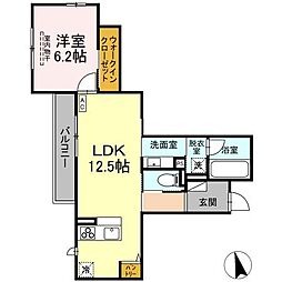 ｓａｋｕｒａ　ｔｅｒｒａｃｅ 2階1LDKの間取り