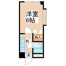 ロフティ銀杏町 1階1Kの間取り