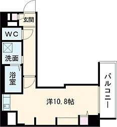 南海高野線 堺東駅 徒歩19分の賃貸マンション 3階ワンルームの間取り