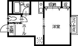 サンシャイン応神 1DKの間取図画像