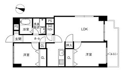 プルマン.サンジャック 2LDKの間取図画像