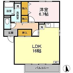 間取図画像 1LDK