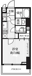 HF北四番丁レジデンス 1Kの間取図画像