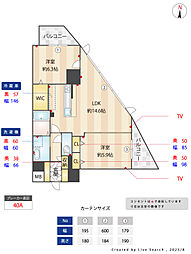 S-FORT警固タワー 2LDKの間取図画像