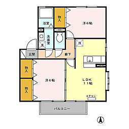 間取図画像 2LDK