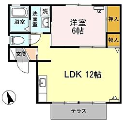 シルエーラ 1LDKの間取図画像