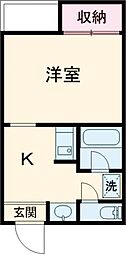 レジデンス摂津 1Kの間取図画像