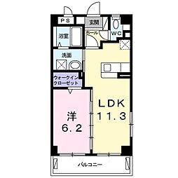 OHANA 1LDKの間取図画像
