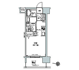 パークキューブ板橋本町 ワンルームの間取図画像