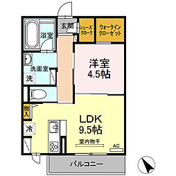 シリウス 1LDKの間取図画像