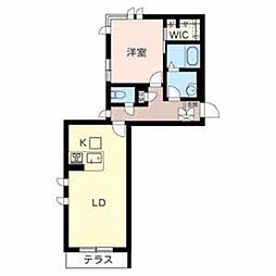 エグレット姫路3 1LDKの間取図画像