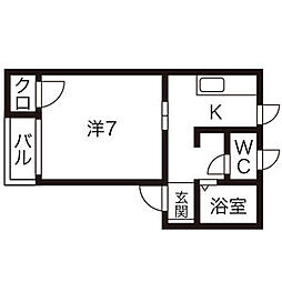 間取図画像 1K