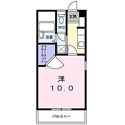 ＱＵＡ　ＷＡＤＡ 1階1Kの間取り