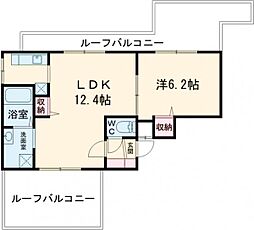 コネクトパークヒルズ八千代台 1LDKの間取図画像