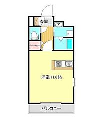 リファレンス大手町 ワンルームの間取図画像