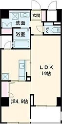 アトリエール堺新町 1LDKの間取図画像