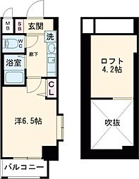 エステムコート神戸県庁前3フィエルテ 1Kの間取図画像