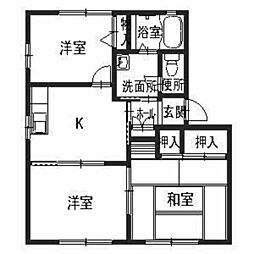 パークアヴェニューB棟 3Kの間取図画像