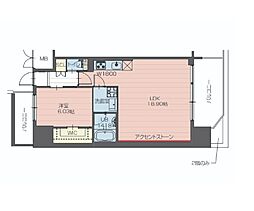 プレジオ新大阪EURO 4階1LDKの間取り