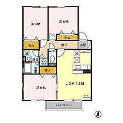 アトリオA 3LDKの間取図画像
