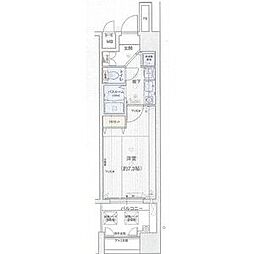 プレサンス栄メディパーク 1Kの間取図画像