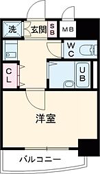 ランドマークシティ神戸西元町 3階1Kの間取り