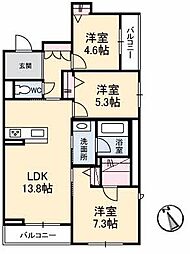 リーストソフィア 3LDKの間取図画像
