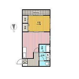 セイシェルハイム11 1階1LDKの間取り