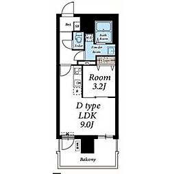サンライズ本町 7階1LDKの間取り