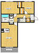 パークヴィラ合志V 1階2LDKの間取り