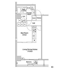 COMFORIA錦糸町 1LDKの間取図画像