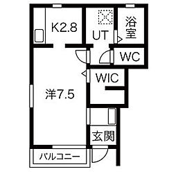 間取図画像 1K