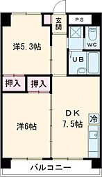 Vタウン 2DKの間取図画像