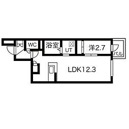 アソシエ東別院 キャンペーン中 1LDKの間取図画像