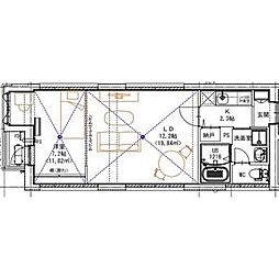アソシエ東別院 キャンペーン中 1LDKの間取図画像