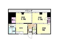 第一池田ビル 3階3DKの間取り