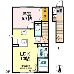 ファイン西大野 1LDKの間取図画像
