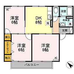 ドリーム末武 3DKの間取図画像