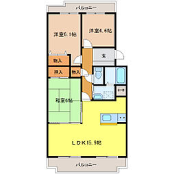 セルサス・コロク 3階3LDKの間取り