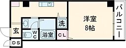 鳳TKハイツ2号館 1Kの間取図画像