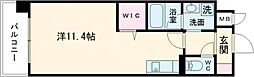 グラーヴェ水前寺 ワンルームの間取図画像