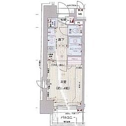 プレサンス鶴舞公園WEST 1Kの間取図画像