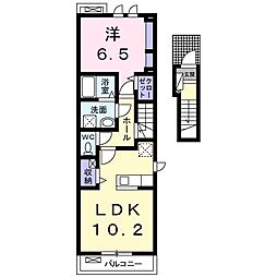 エコー2 1LDKの間取図画像
