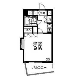 エスパシオ支倉 1Kの間取図画像