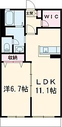 グランドール早道 1LDKの間取図画像