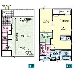 宇都宮市西原町アパート 1LDKの間取図画像