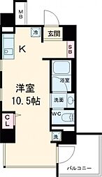 ワコーレヴィータ下沢通 3階ワンルームの間取り