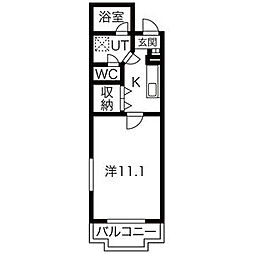 間取図画像 1K